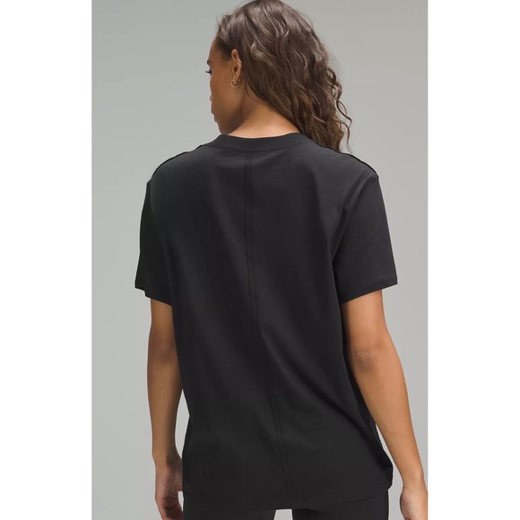 Lululemon All Yours Tee Black Short Sleeve Relaxed Fit Women's - Picture 6 of 8